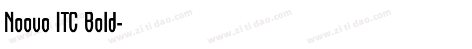 Noovo ITC Bold字体转换